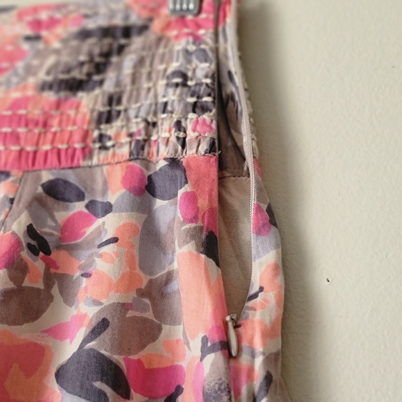 Floral Print Midi Summer Cotton Skirt Size 32 - Picture 9 of 12